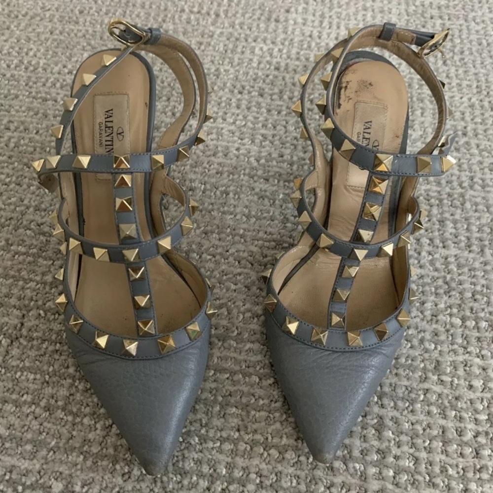 Authentic Valentino rockstud heels grey 36